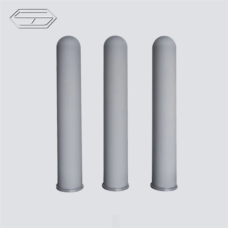 Si3N4 Ceramic Heater Protection Tube For Aluminum Casting